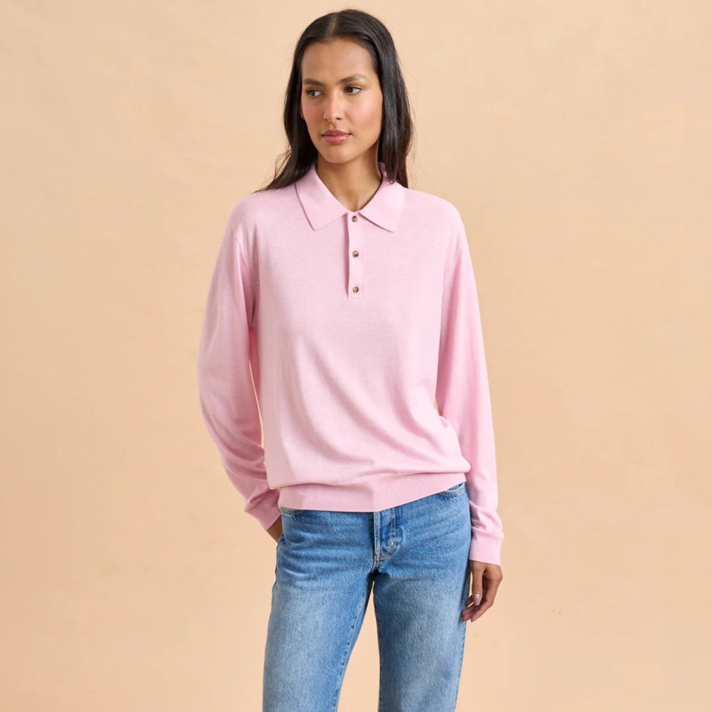 La Ligne Ben polo sweater (wool silk cashmere blend)